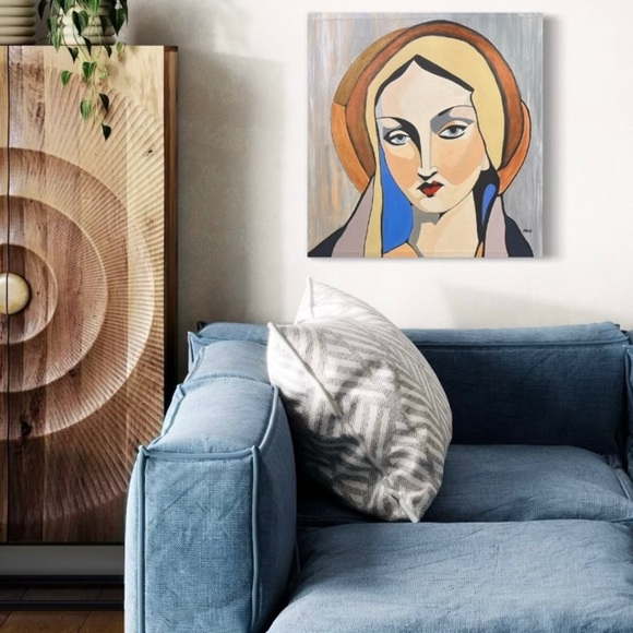 "GENTILE WOMAN" Original Painting by mac, Signed by the Artist - Picture 3 of 6